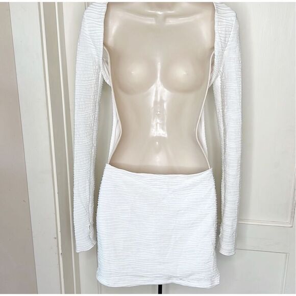 Princess Polly IGNITE MINI DRESS WHITE Nwot Size 2 - Picture 7 of 9